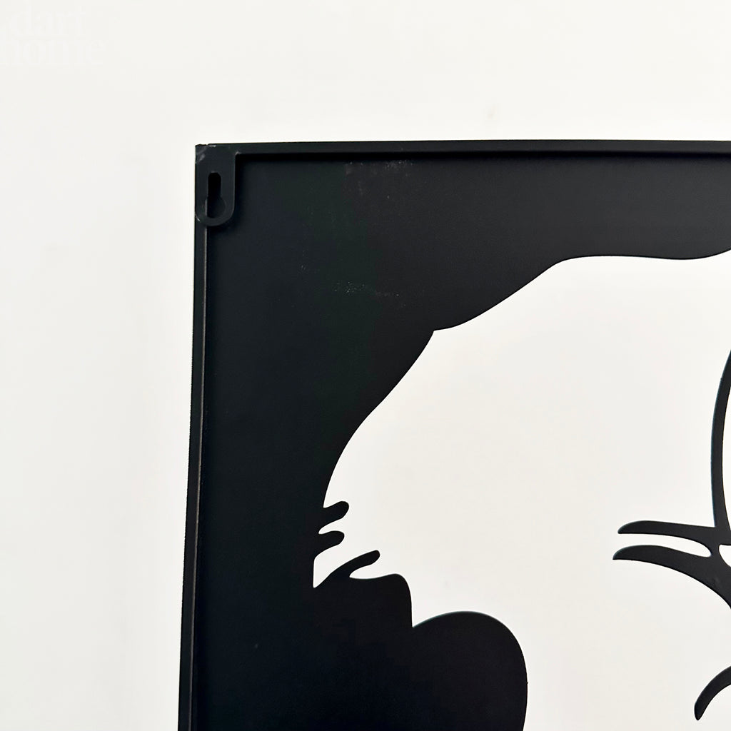 Black Elephant Head Wall Art