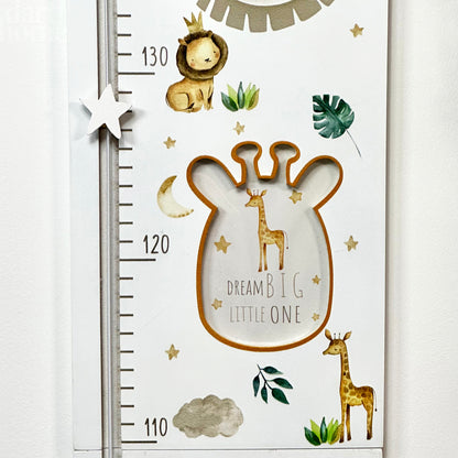 Safari Animal Photo Frame Height Chart