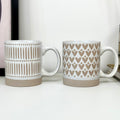 Set mit 2 Tassen mit natürlichem Muster, 330 ml