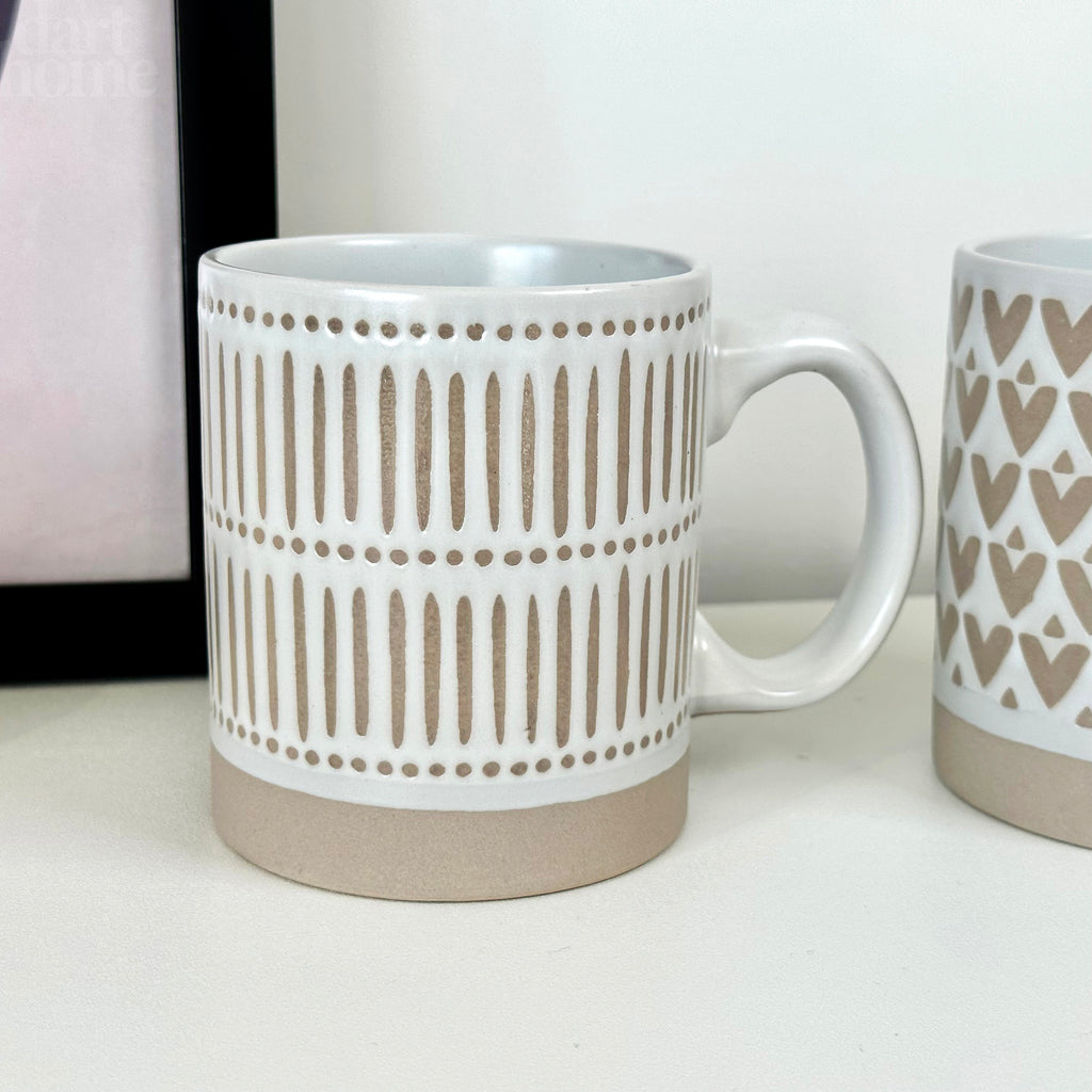 Set mit 2 Tassen mit natürlichem Muster, 330 ml