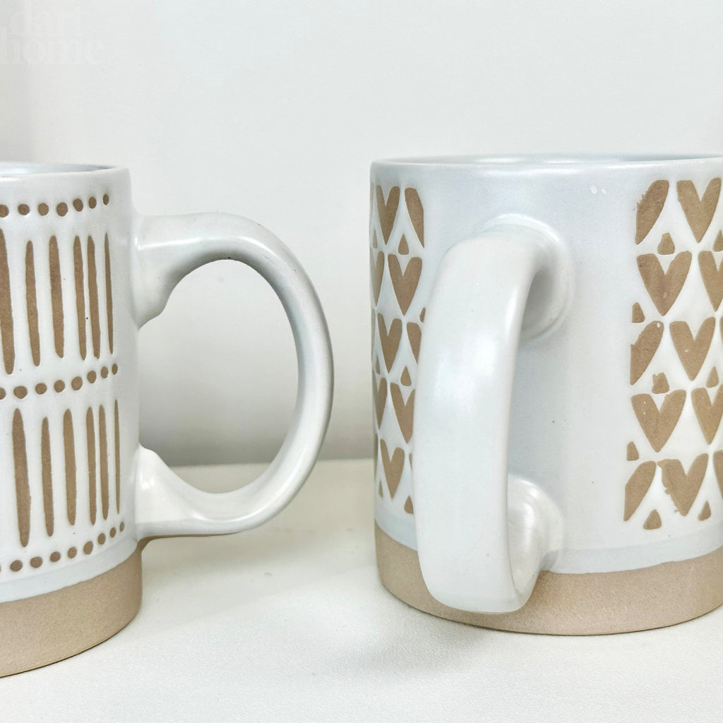 Set mit 2 Tassen mit natürlichem Muster, 330 ml