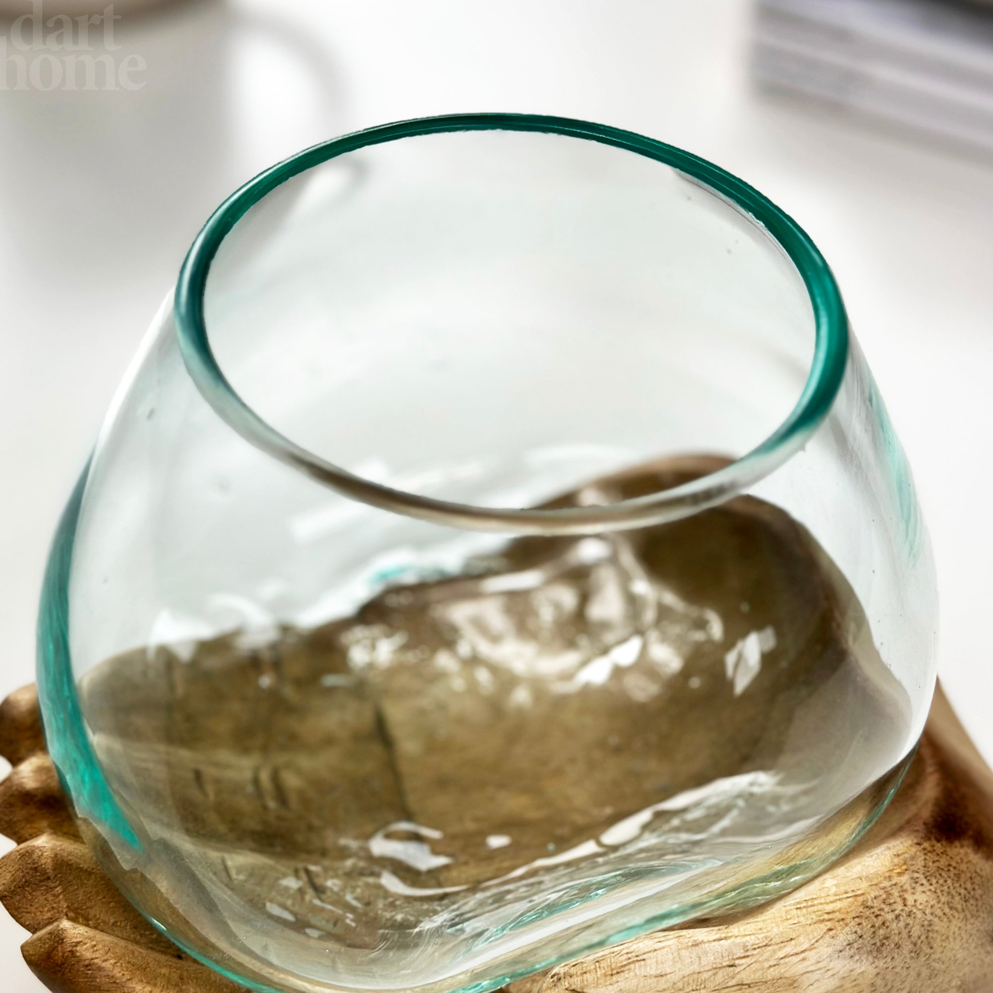 Molten Bowl Single Hand Of Hope Teak Wood Stand