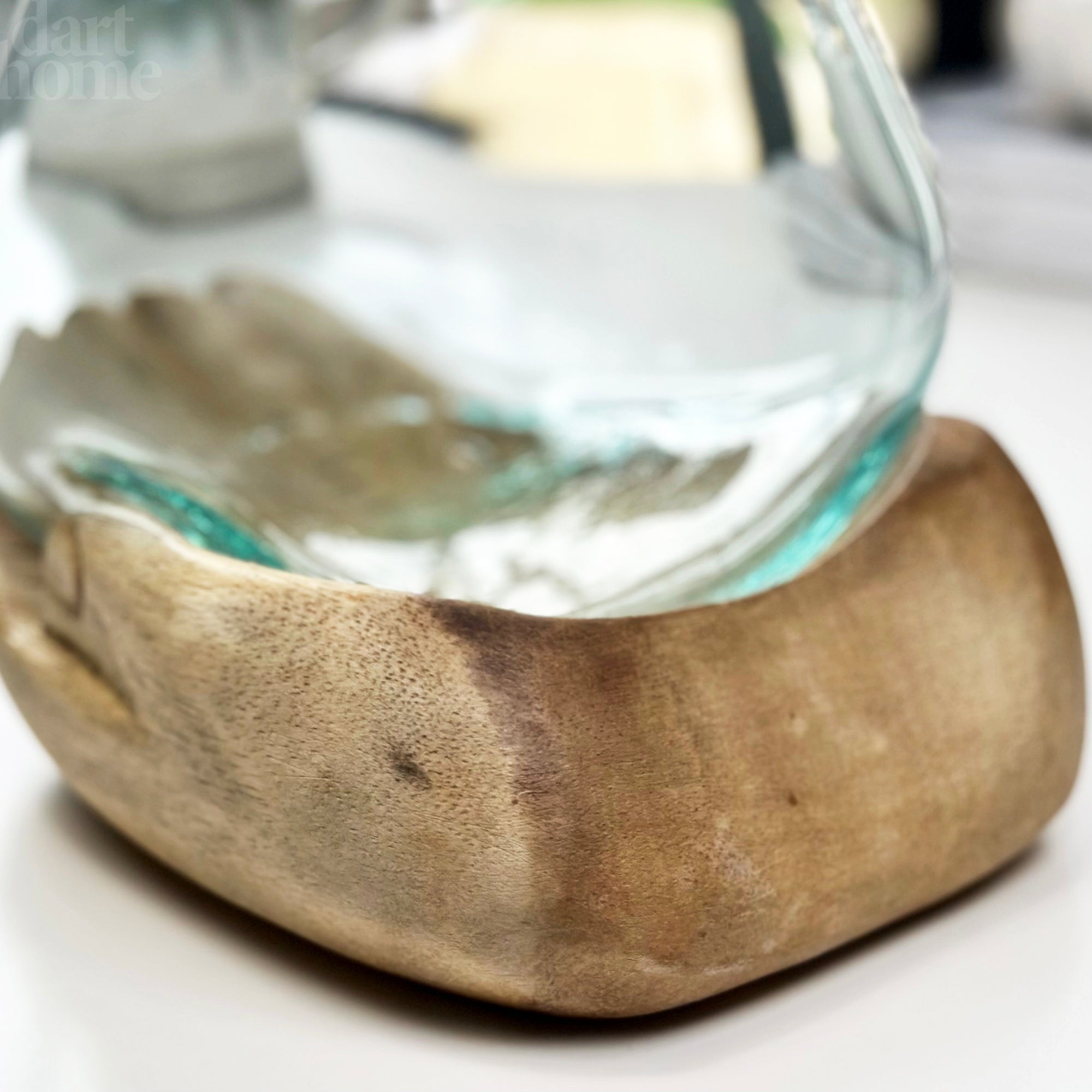 Molten Bowl Single Hand Of Hope Teak Wood Stand