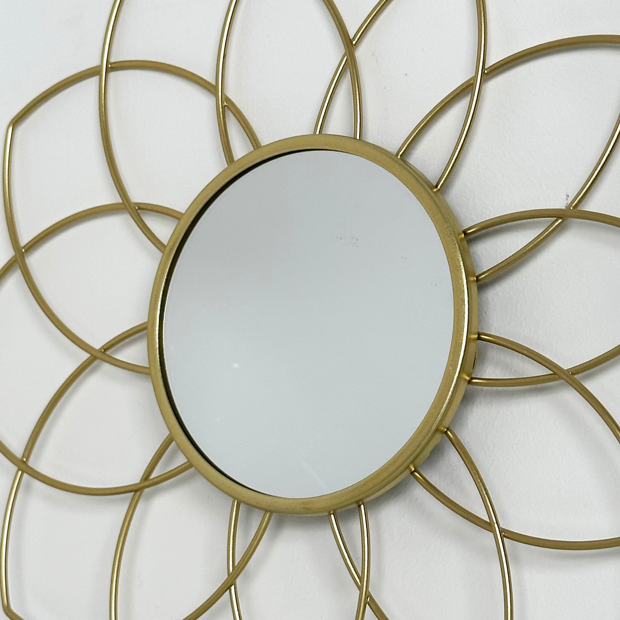 Gold Flower Wall Mirror