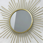 Gold Sunburst Wall Mirror 25x25cm