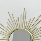 Gold Sunburst Wall Mirror 25x25cm