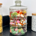 Glass 3 Tier Sweets Jar With Lid