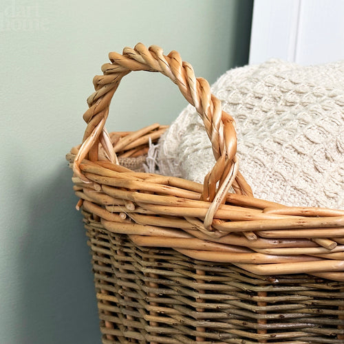 Ungeschälter Weidenholzkorb