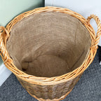 Unpeeled Wicker Log Basket