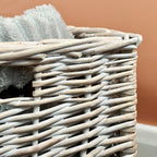 Extra Large White Wash Storage Basket