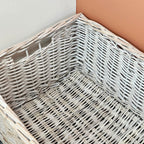 Extra Large White Wash Storage Basket