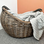 Rope Handled Wicker Carry Basket
