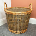Unpeeled Wicker Log Basket