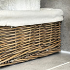 Antique Wash Wicker Bathroom Tray