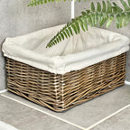 Antique Wash Wicker Bathroom Tray