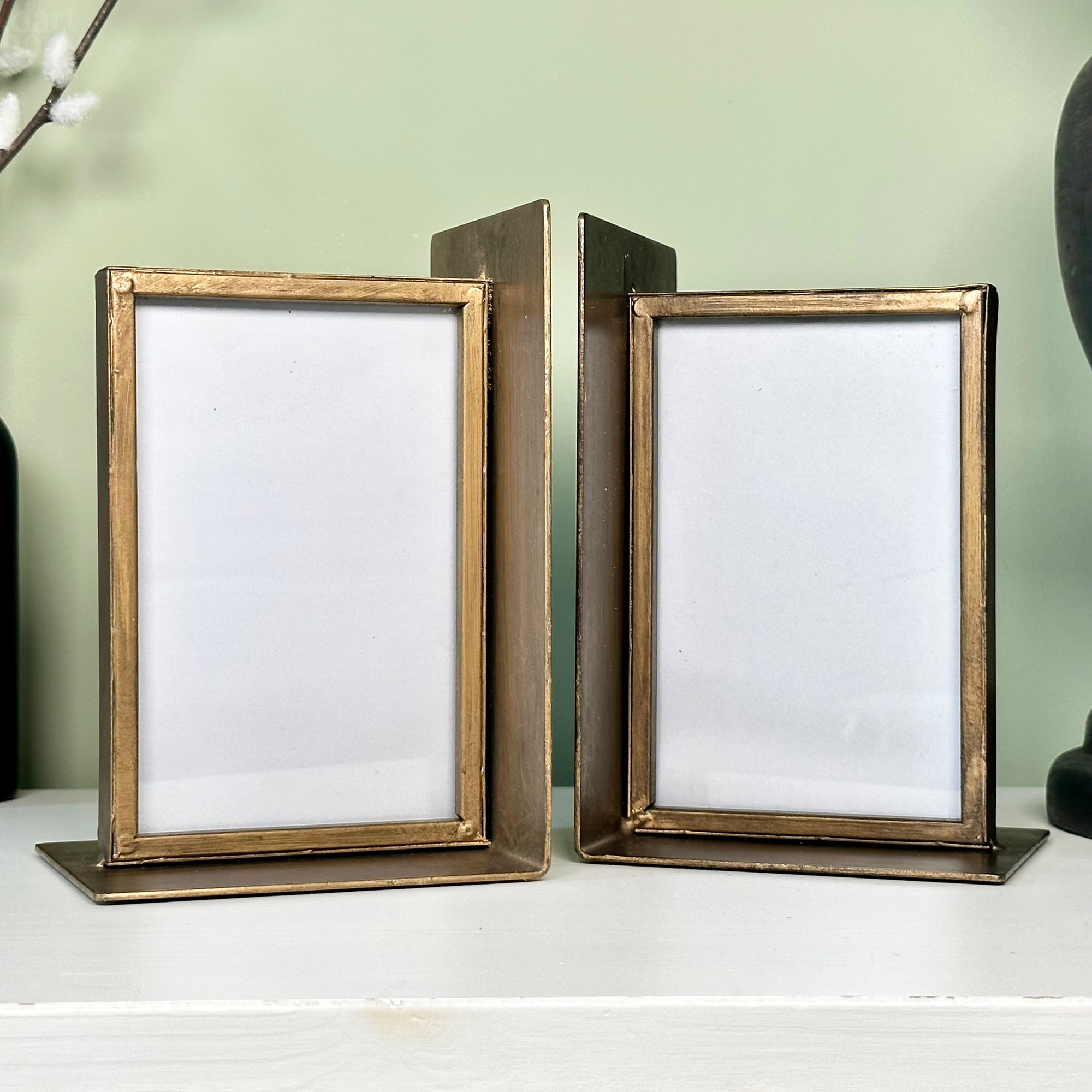 Antique Gold Photo Frame Bookends