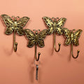 Set Of 4 Gold Butterfly Hooks