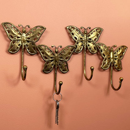 Set mit 4 goldenen Schmetterlingshaken