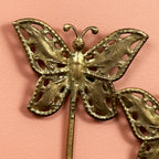 Set Of 4 Gold Butterfly Hooks