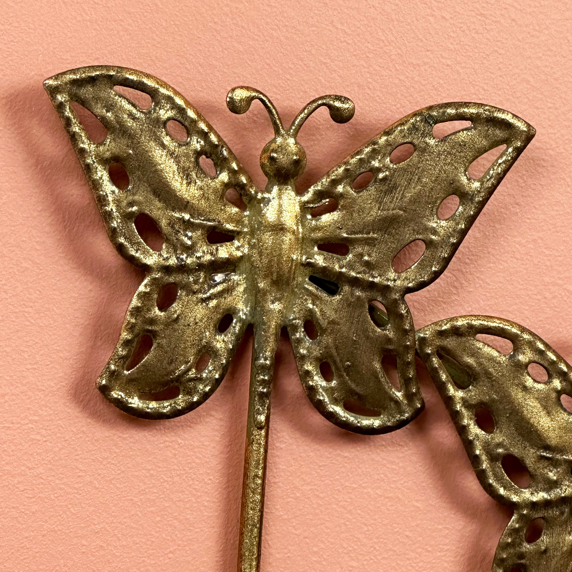 Set Of 4 Gold Butterfly Hooks