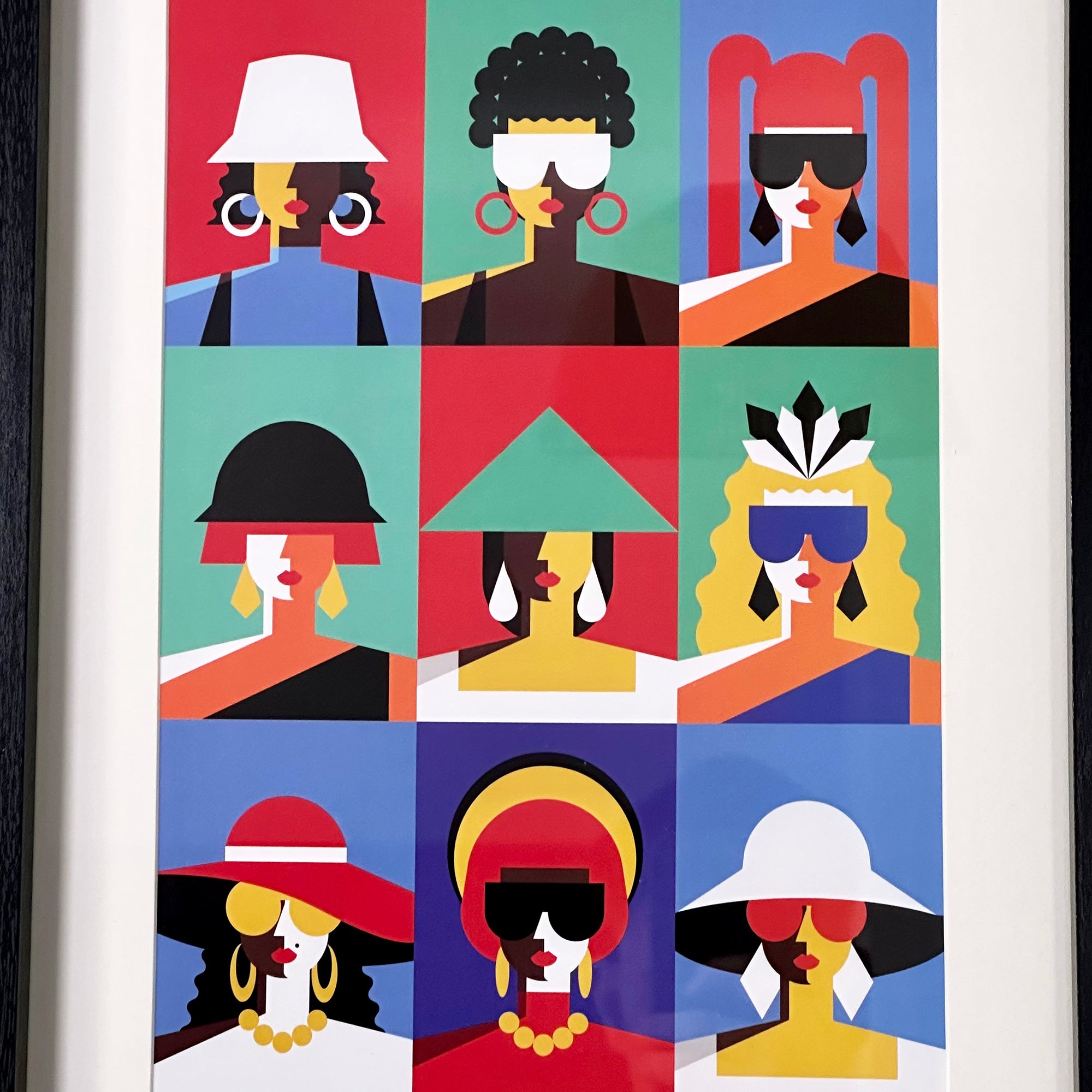 Abstract Face Framed Print 30x40cm - Style B