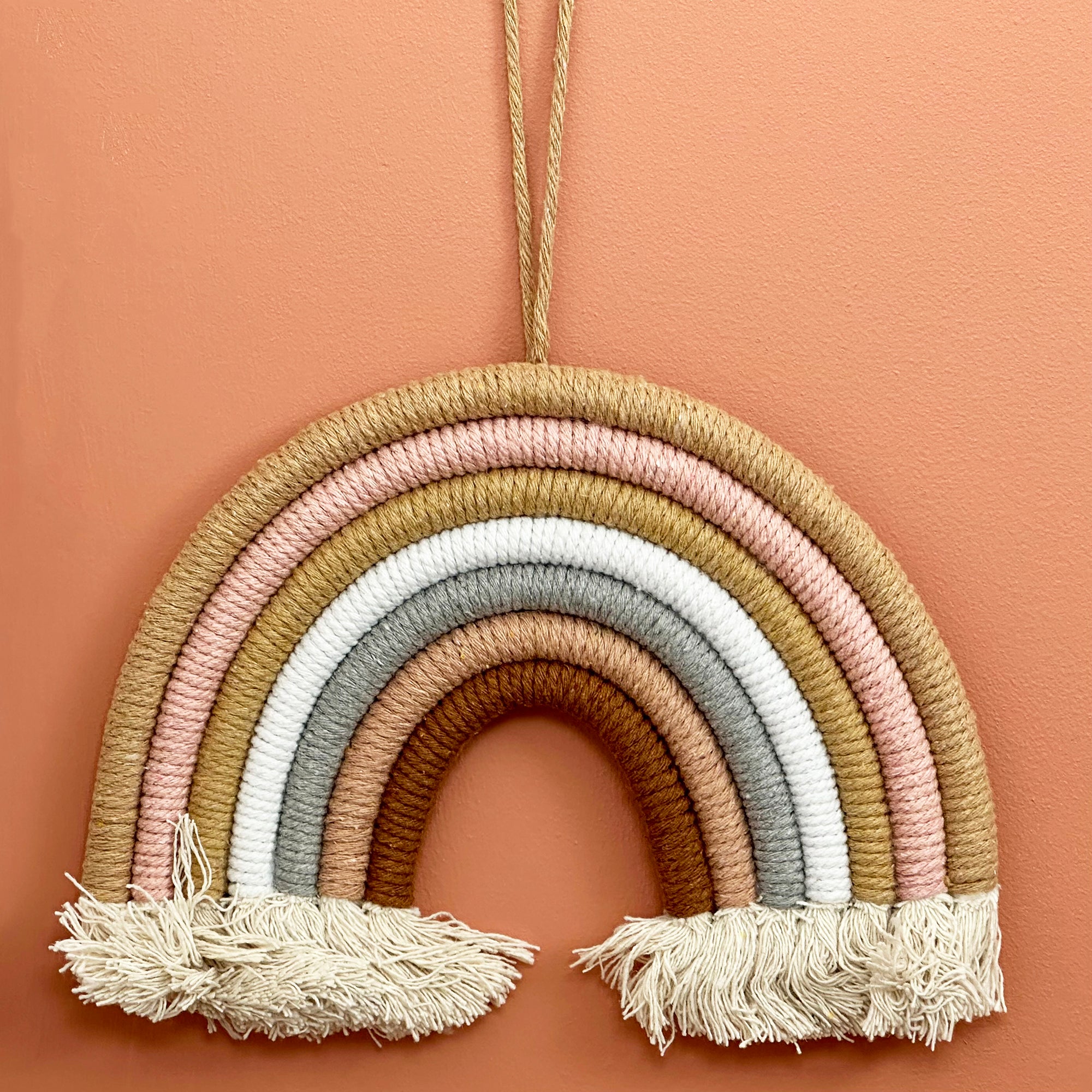 Baby Rainbow Macrame Wall Deco