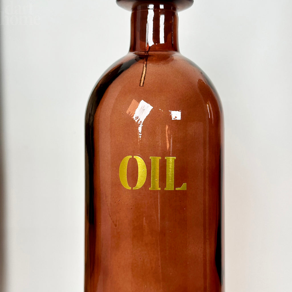 Amber Glass Oil Dispenser Bottle