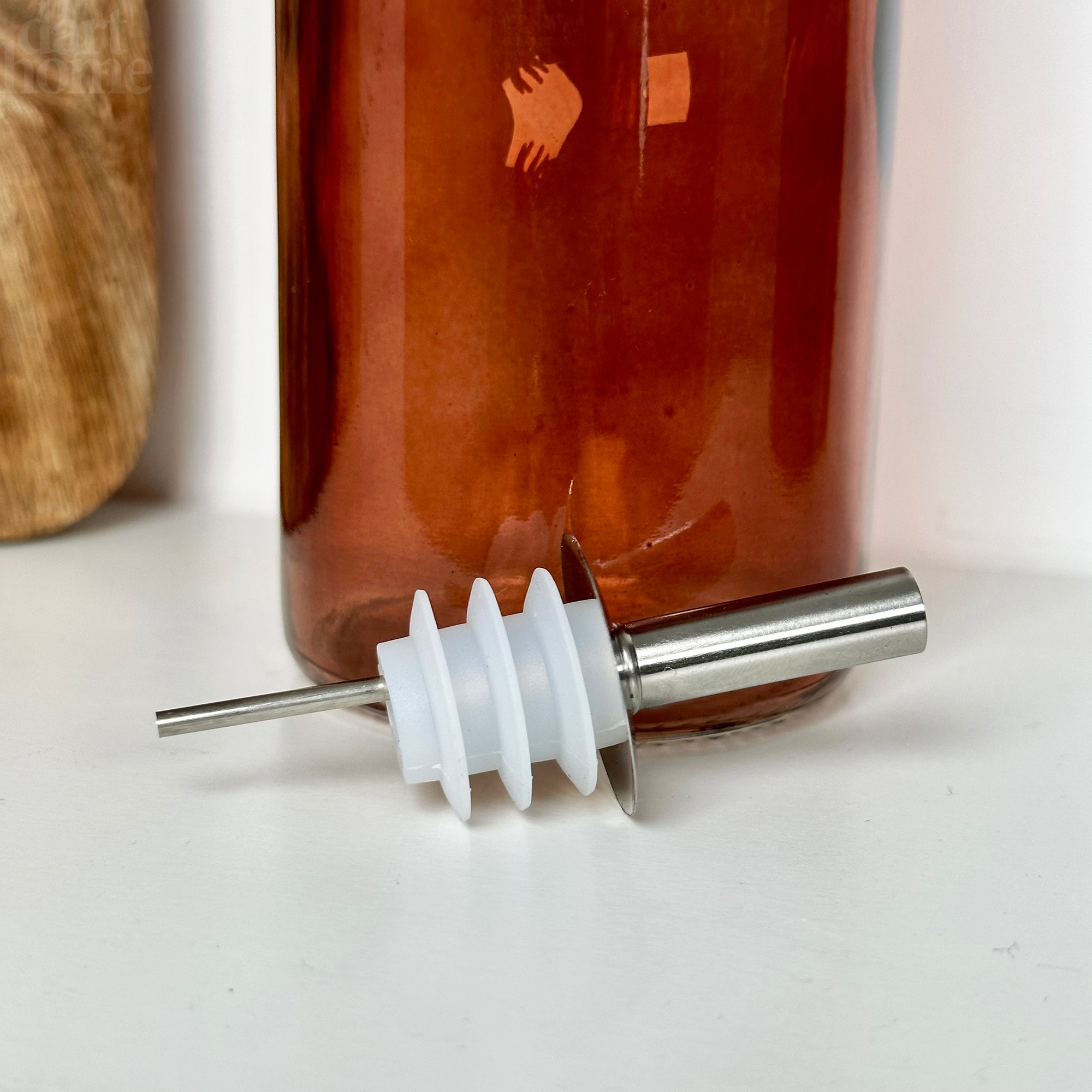 Amber Glass Oil Dispenser Bottle