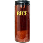 Amber Glass Rice Jar