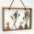 Framed Rustic Dried Flower Vases