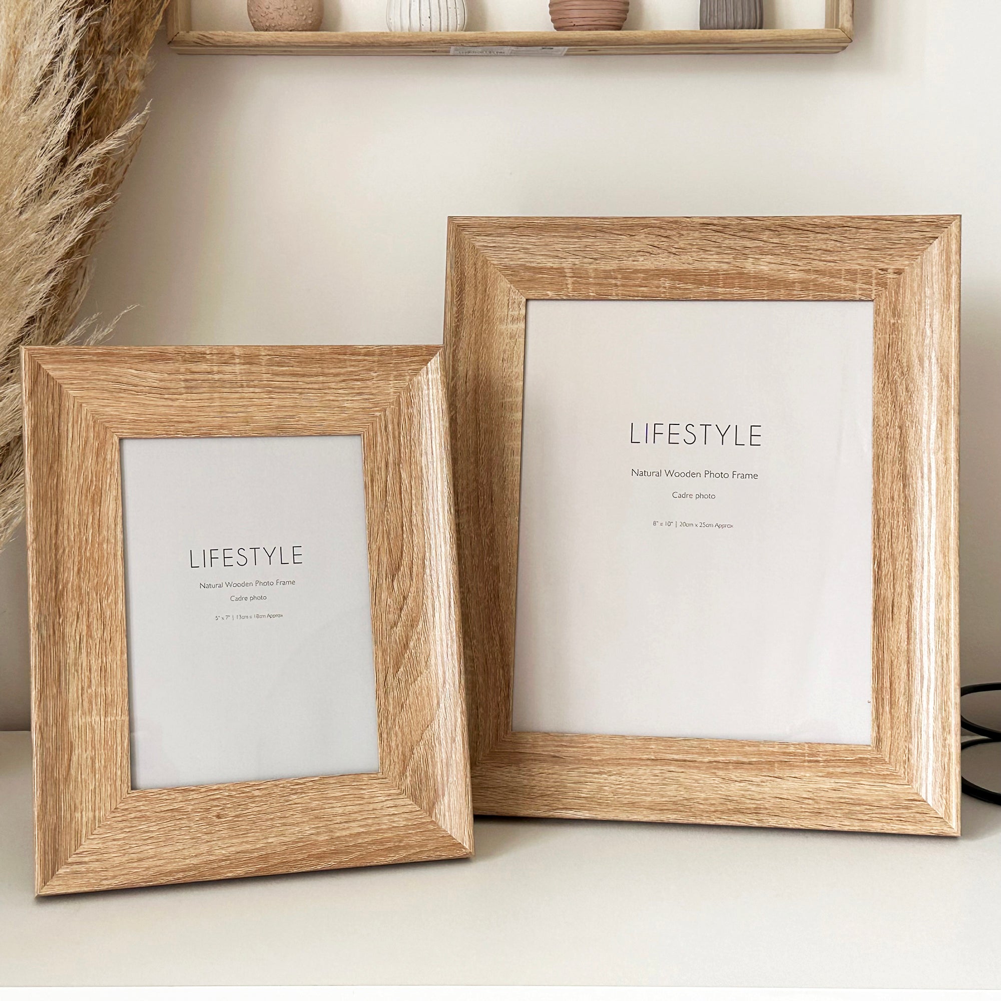 Natural Thick Wood Picture Frame 5 x 7"
