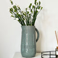 Large Blue Patterned Jug Vase