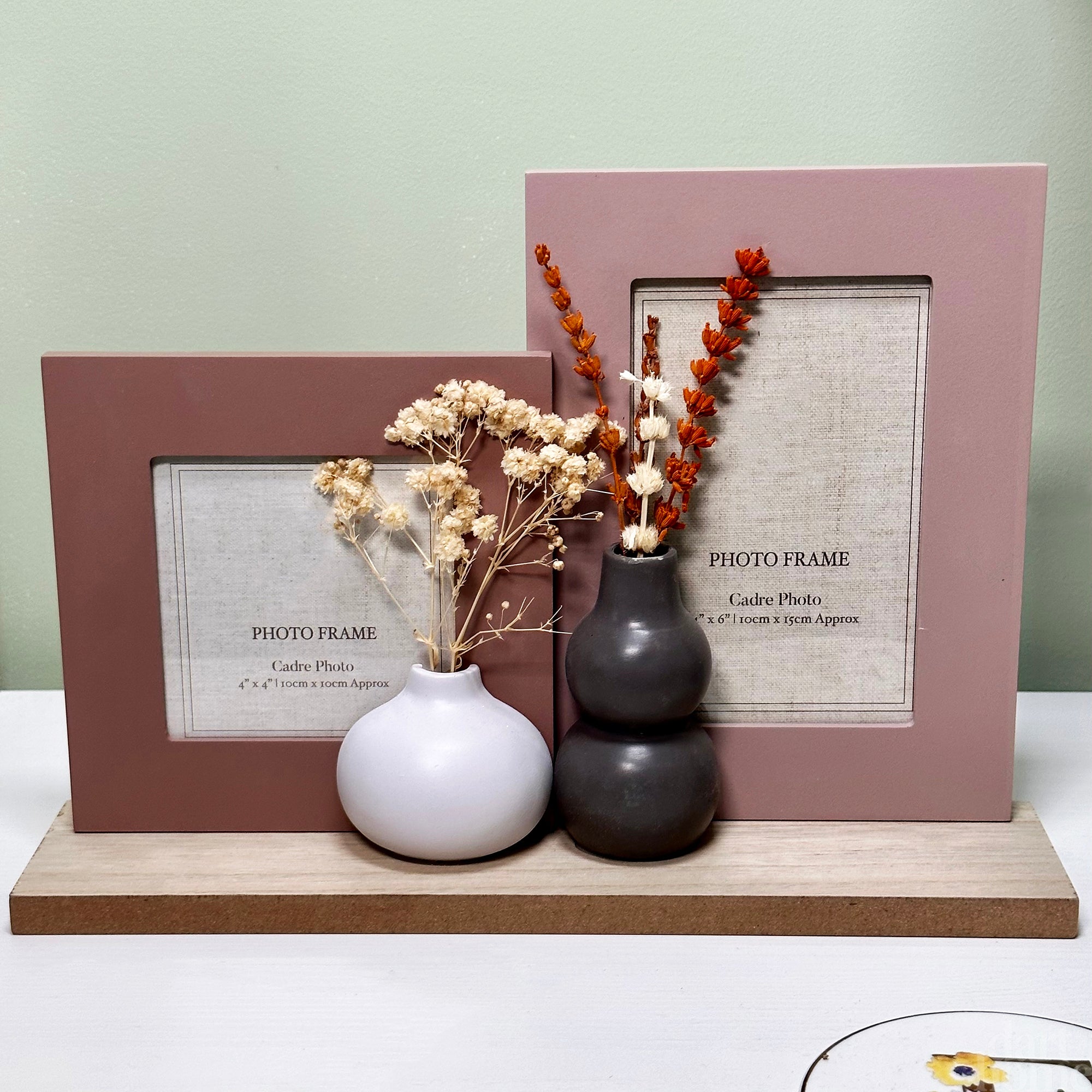 Blush Dried Flowers Multi Photo Frame