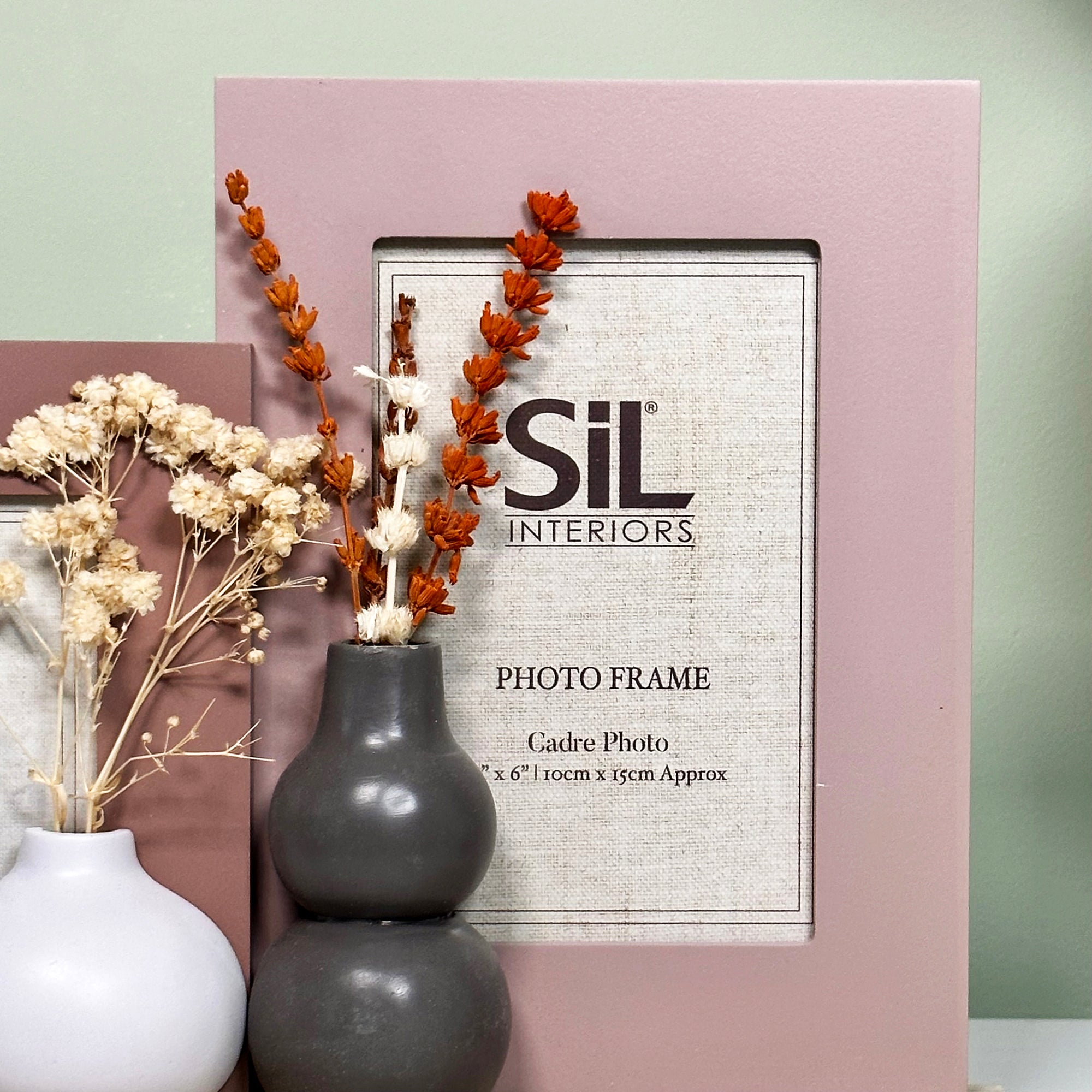 Blush Dried Flowers Multi Photo Frame