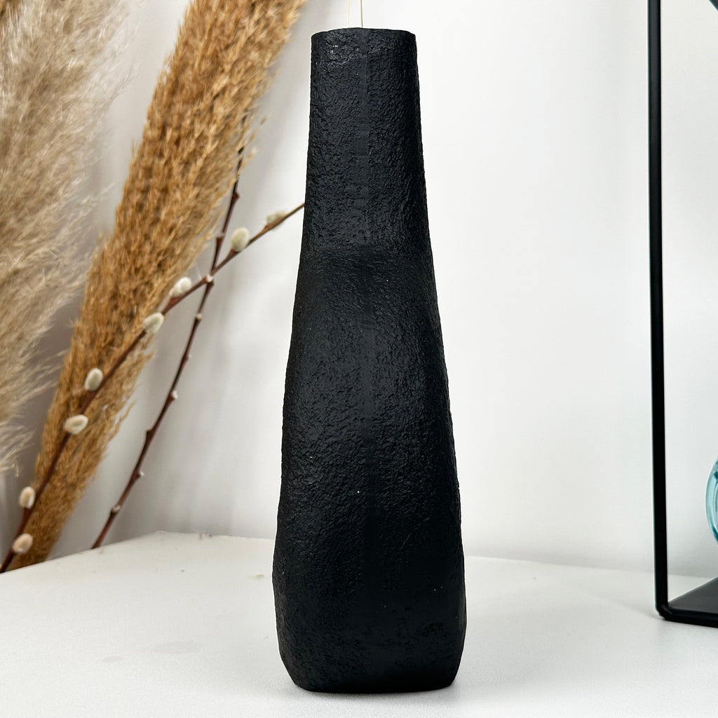 Black Abstract Irregular Donut Vase