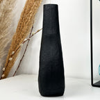 Black Abstract Irregular Donut Vase