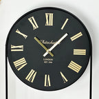Black And Gold Clock With Shelf