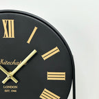 Black And Gold Clock With Shelf
