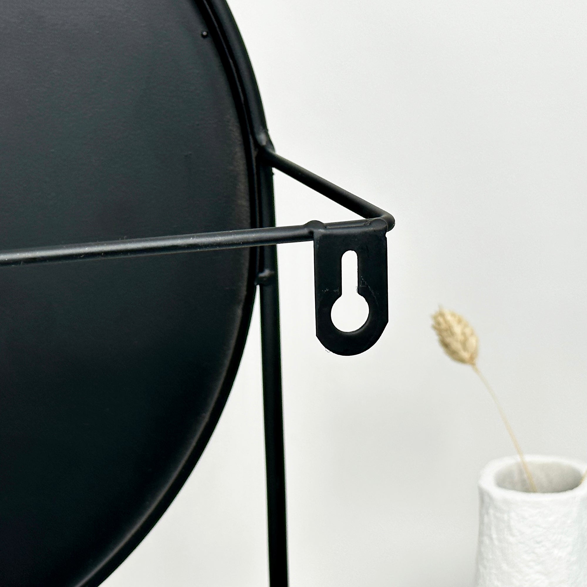Black And Gold Clock With Shelf