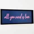 All You Need Is Love Framed Neon Wall Art