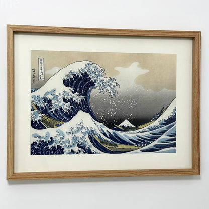 Hokusai-Wellen gerahmter Wanddruck A