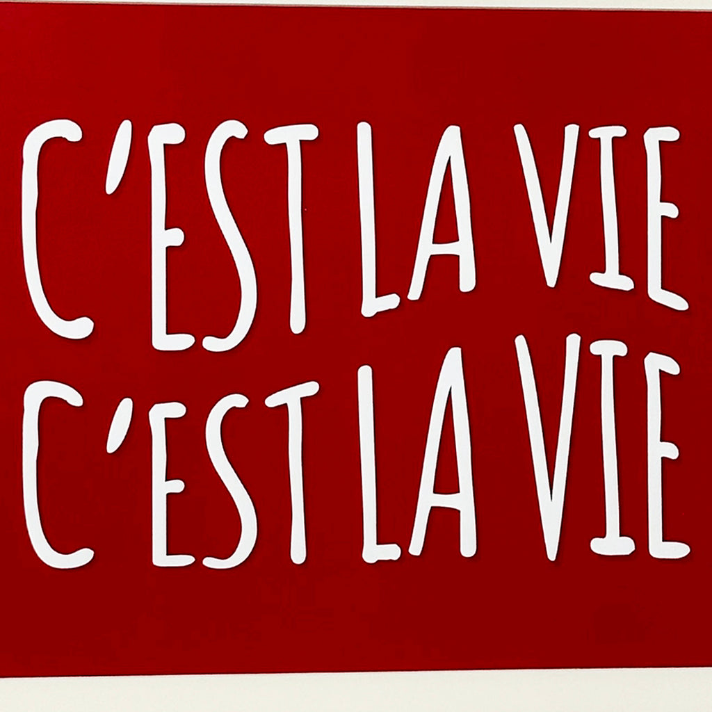 Red C'est La Vie Framed Print