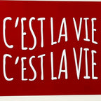 Red C'est La Vie Framed Print