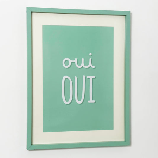 Green Oui Oui Framed Print