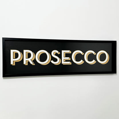 Black Prosecco Bar Sign