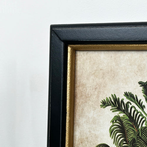 Gerahmter Toile-Druck „Tiger im Dschungel“.