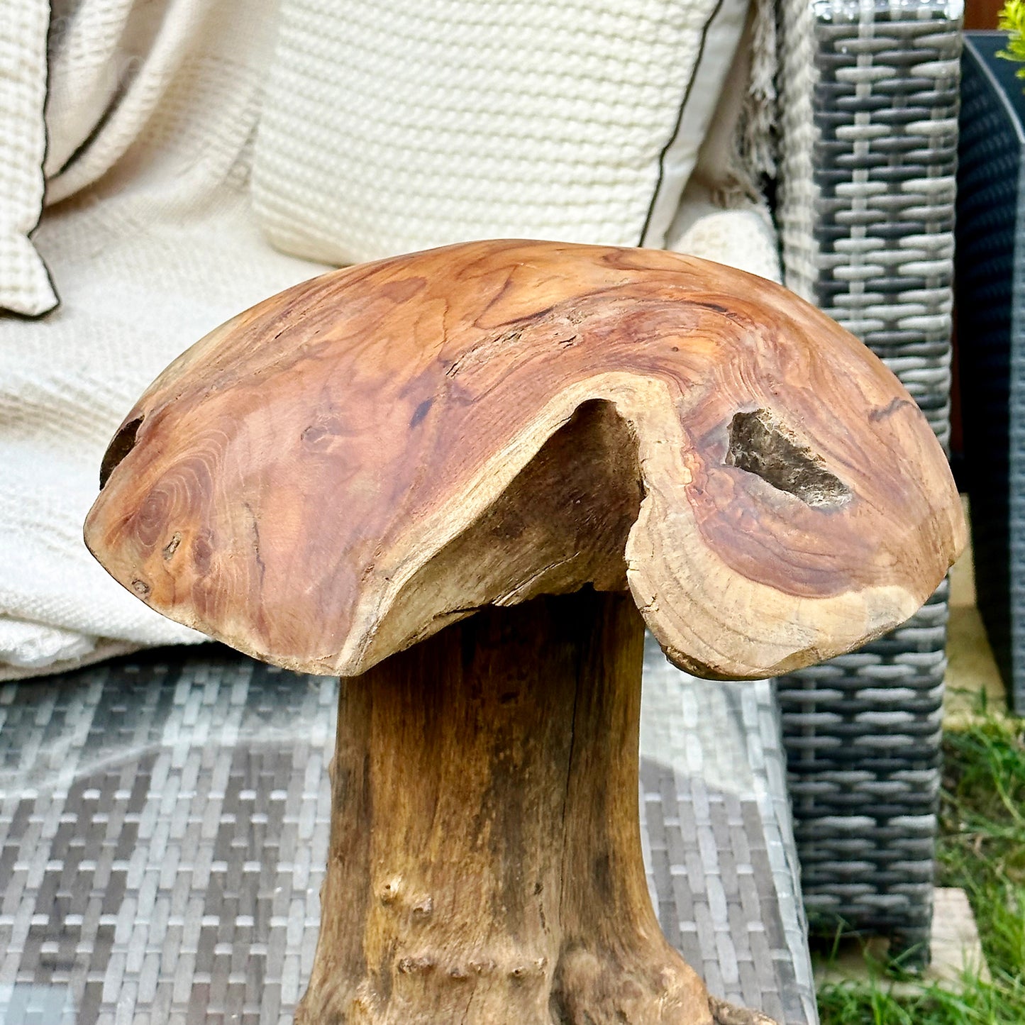 Teak Root Mushroom Sculpture 35cm