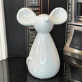 Ceramic Grey Mouse Figurine