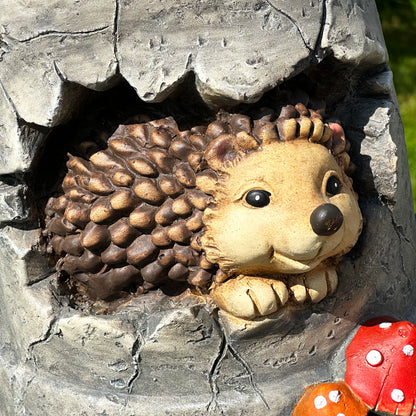 Hedgehog In Antique Bucket Flower Pot