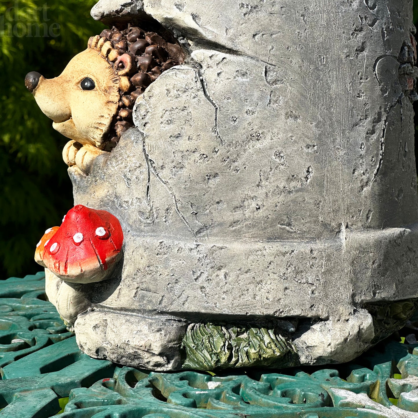 Hedgehog In Antique Bucket Flower Pot